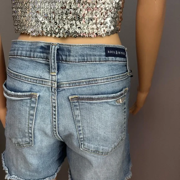 Rock & Republic Light Blue Denim Jean shorts - Picture 3 of 11